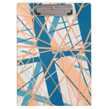 夏のビーチ抽象芸術のジオメトリックラインクリップボード