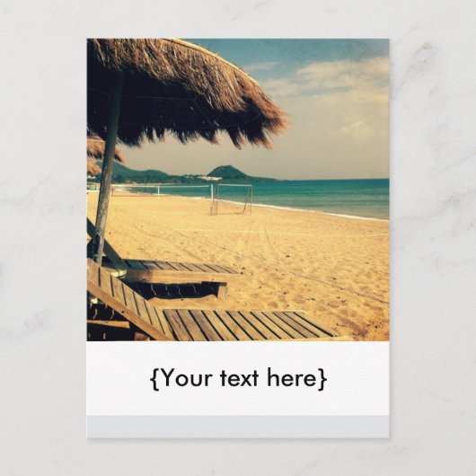 夏のビーチ挨拶 ポストカード (正面)