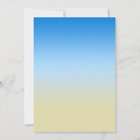 夏のビーチ文字列ライトウェディングの招待 招待状 (裏面)