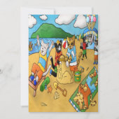 夏のビーチ猫 カード (正面)
