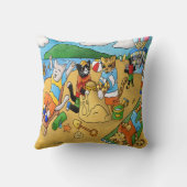 夏のビーチ猫 クッション (裏面)