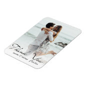 夏のビーチ結婚式写真感謝していyou マグネット (左側)