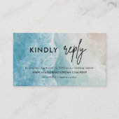 夏のビーチ結婚式応答RSVPエンクロージャカード エンクロージャーカード (正面)