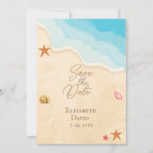 夏のビーチ結婚式招待状 招待状 (正面)