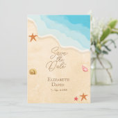 夏のビーチ結婚式招待状 招待状 (スタンド正面)