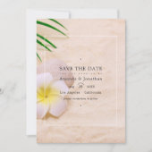 夏のビーチ結婚式日付の保存 セーブザデート (正面)