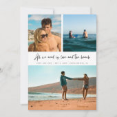 夏のビーチ結婚式3 Photo Save the Date セーブザデート (正面)