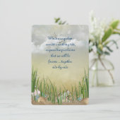 夏のビーチ結婚式 招待状 (スタンド正面)