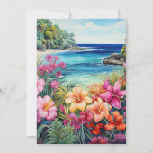 夏のビーチ結婚式 招待状 (裏面)