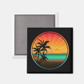 夏のビーチ自然 マグネット (正面/裏面)