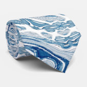夏のビーチ航海の波の水色の青い渦巻き ネクタイ (ロール)