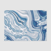 夏のビーチ航海の波の水色の青い渦巻き 薄葉紙 (正面)