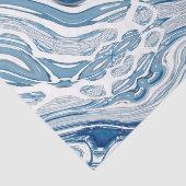 夏のビーチ航海の波の水色の青い渦巻き 薄葉紙 (詳細)