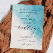 夏のビーチ航海の結婚式招待状 招待状