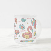 夏のビーチ2トーンのコーヒーマグ フロストグラスマグカップ (正面右)