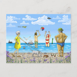 夏のビーチ シーズンポストカード