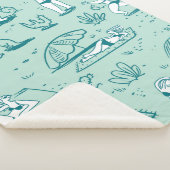 夏のビーチ。シームレスなパッテ シェルパブランケット (3/4)