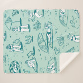 夏のビーチ。シームレスなパッテ シェルパブランケット (正面(横))