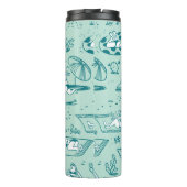 夏のビーチ。シームレスなパッテ タンブラー (裏面)