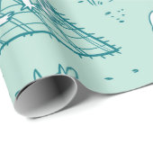 夏のビーチ。シームレスなパッテ ラッピングペーパー (ロールコーナー)