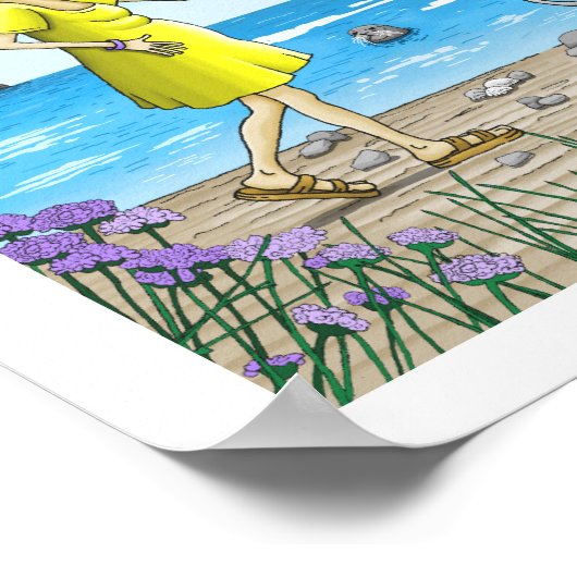 夏のビーチ ポスター (角)