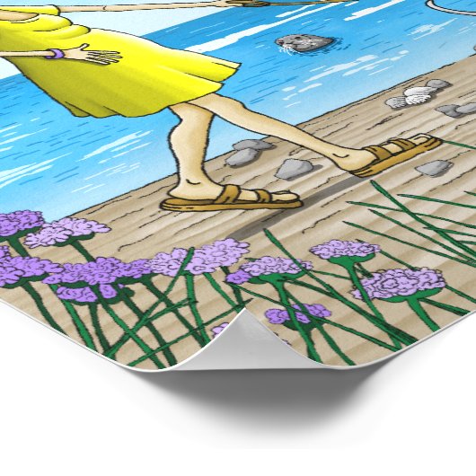 夏のビーチ ポスター (角)