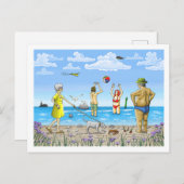 夏のビーチ ポストカード (正面/裏面)