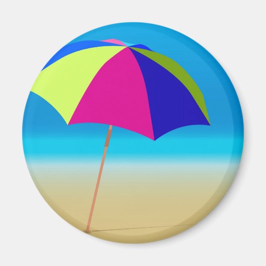 夏のビーチ マグネット (正面)