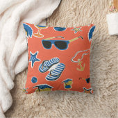 夏のビーチ:リラックスのシームレスなパターン。 クッション (ブランケット)