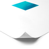 夏のビーチ　海の鳥が空を飛び、太陽の下で暖かさを感じる ポスター (角)