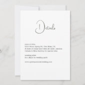 夏のビーチ、詳細 招待状 (裏面)