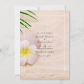 夏のビーチQRコード招待状 ウェディング 招待状 (正面)