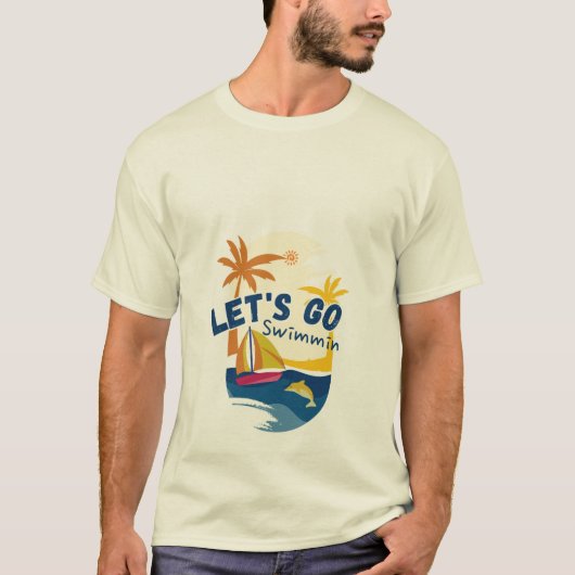 夏のビーチTシャツ Tシャツ (正面)