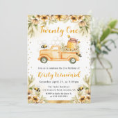 夏のビートラック&ひまわり21歳の誕生日 招待状 (スタンド正面)