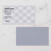 夏のピクニックギンガムのチェック模様のテーブルクロス: 青い 名刺 (正面/裏面)