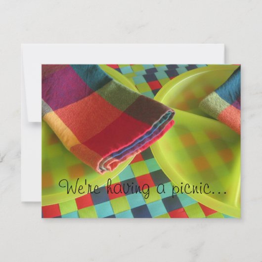 夏のピクニック招待状-さあパーティー! 招待状 (正面)