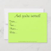 夏のピクニック招待状-さあパーティー! 招待状 (裏面)