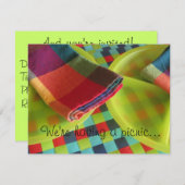 夏のピクニック招待状-さあパーティー! 招待状 (正面/裏面)