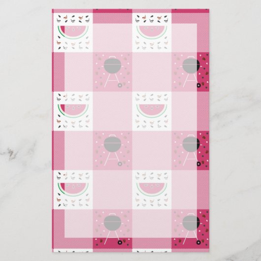 夏のピクニック用文房具 便箋 (正面)