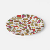 夏のピクニック食品デヴィル卵バーガーパイコーン ペーパープレート (アングル)