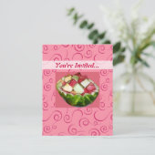 夏のピクニック ワゴンセイガ フルーツ ピンクの渦巻き 招待状 (スタンド正面)