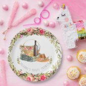 夏のピクニック 水彩花卉 ペーパープレート (パーティー)