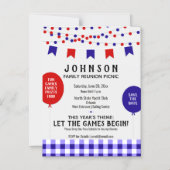 夏のピクニック・ Barbecue ・懇親会・誕生日 マグネット招待状 (正面)