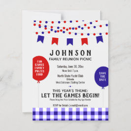 夏のピクニック・ Barbecue ・懇親会・誕生日 マグネット招待状