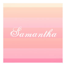 夏のピンクとサンゴのグラデーション色ブロックモノグラム