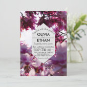 夏のピンクのバラのフローラ写真結婚式招待状 招待状 (スタンド正面)