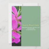 夏のピンクの花花花花卒業式パーティー 招待状 (裏面)
