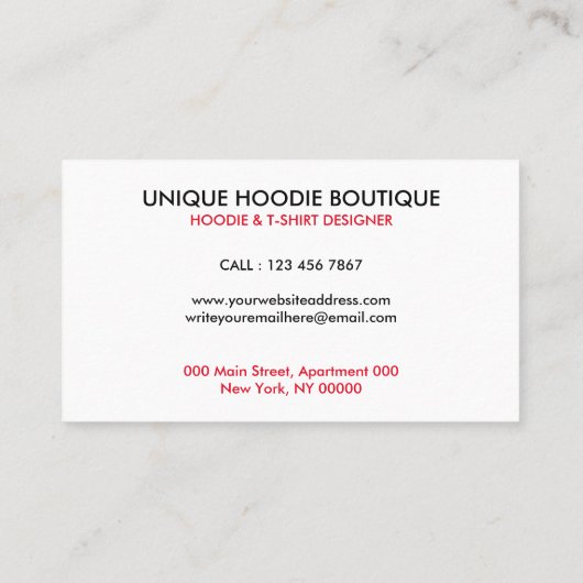 夏のファッションブラックタンクのトップシャツ 名刺 (裏面)