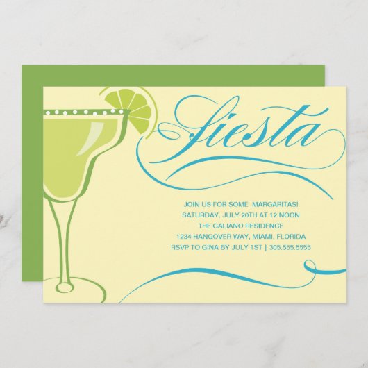 夏のフェスタ%PIPE%のパーティの招待状 招待状 (正面/裏面)