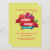 夏のフェスティバルの発表 案内状 (正面/裏面)